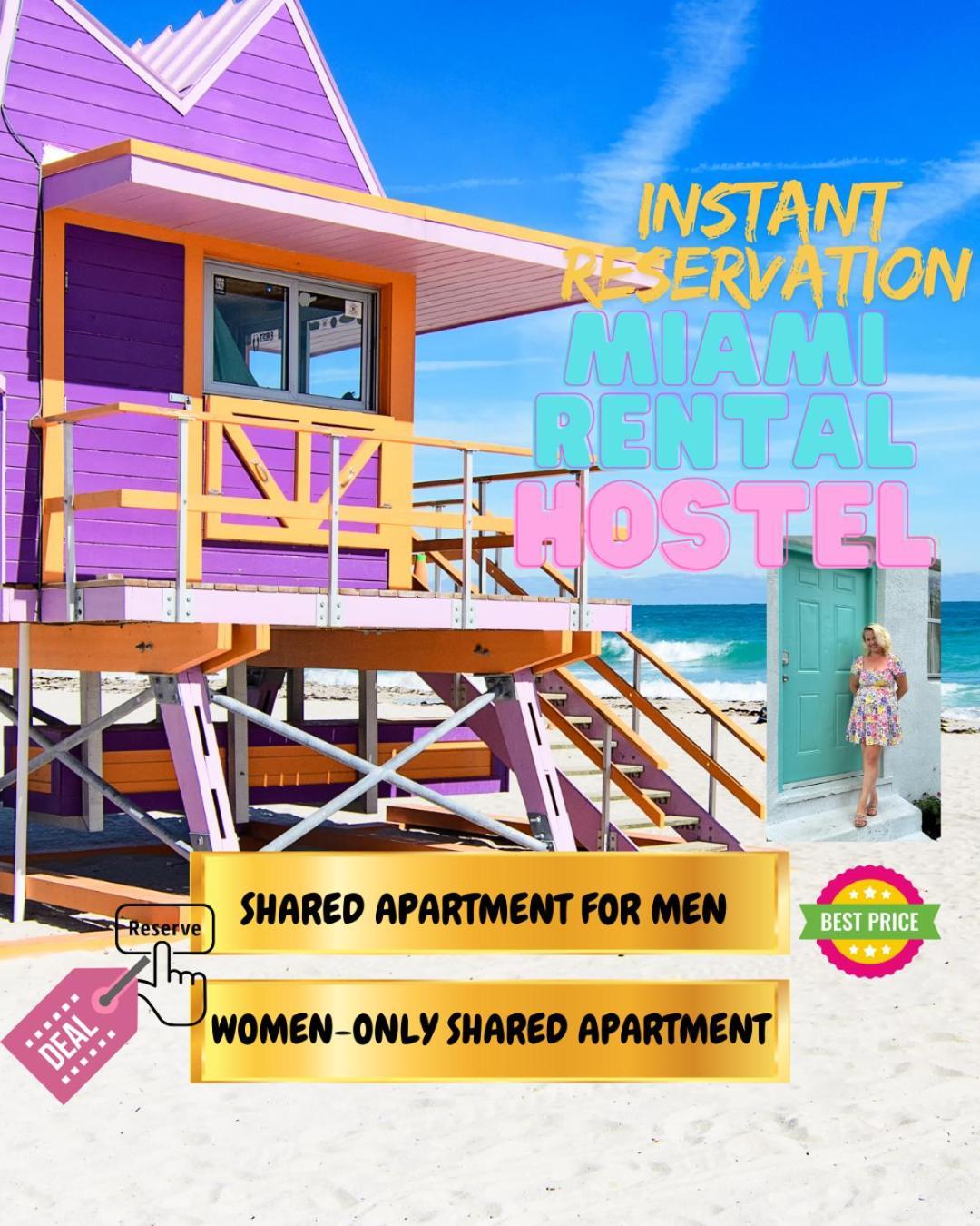 103 Miami Shared Rooms For Men Central Comfortable, Affordable Exterior photo